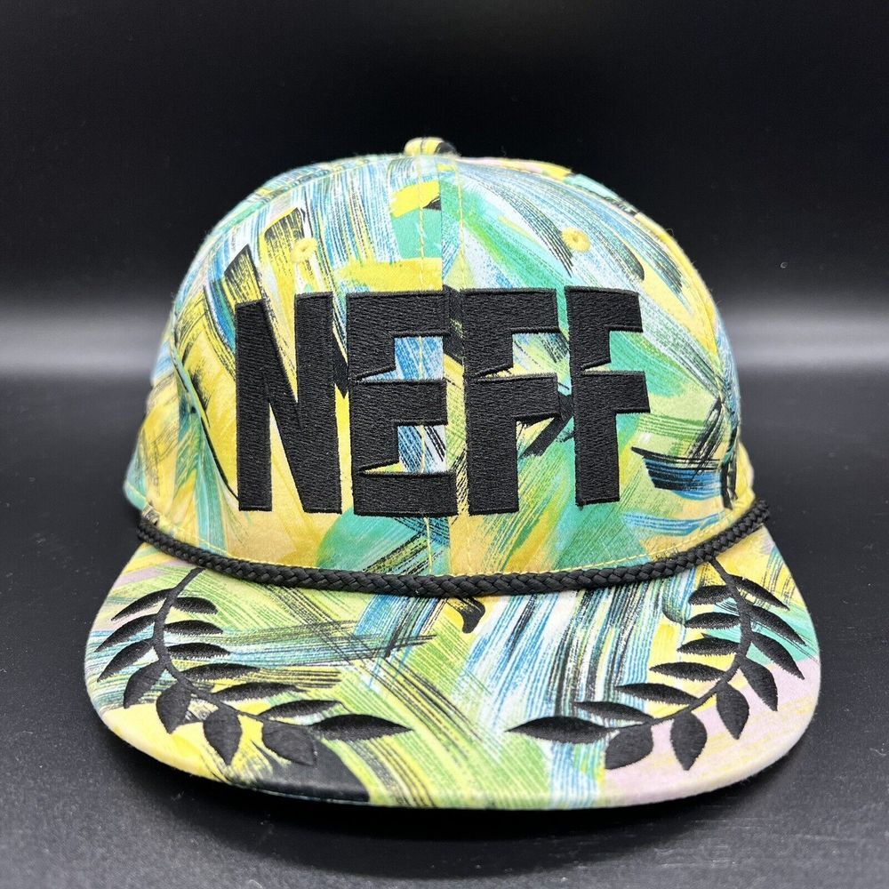 Neff Snapback Yellow Paint Brush Adjustable‎ Imperial Rope Gnar Rad Hat Cap
